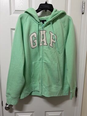 GAP Light Mint Green Zip-Up Hoodie